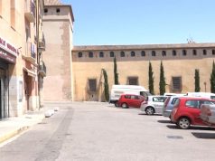 El centre de Cocentaina, amb el Palau Comtal al fons l Imatge d'Arxiu