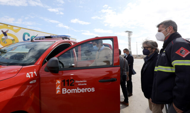 Cotxe de Bombers d'Alacant l Imatge d'arxiu