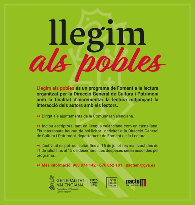 Cartell promocional de 'Llegim als pobles'