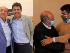 Carlos Mazón, President de la Diputació d'Alacant, amb osé Luis Seguí, Alcalde d'Almudaina, i Jaume Pascual Pascual, alcalde de l'Alqueria d'Asnar