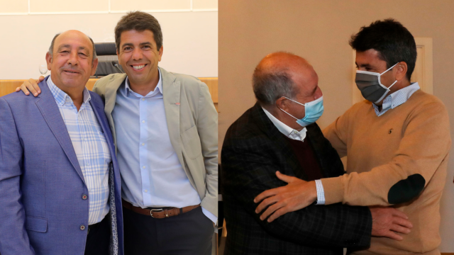 Carlos Mazón, President de la Diputació d'Alacant, amb osé Luis Seguí, Alcalde d'Almudaina, i Jaume Pascual Pascual, alcalde de l'Alqueria d'Asnar