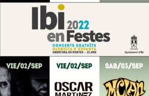 Cartell dels concerts gratuïts de festes d'Ibi