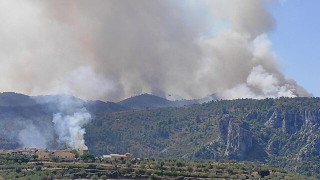 Incendi de la Vall d'Ebo de 2022 a l'altura de Margarida.