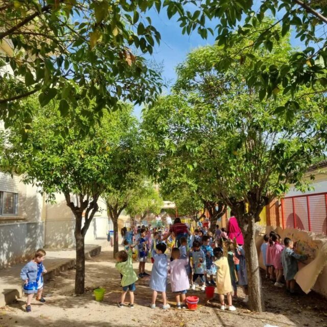 Xiquets d'infantil al CEIP Rico Sapena de Castalla.