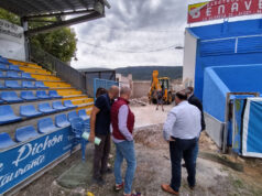 Diverses autoritats locals visitant les obres del Collao.