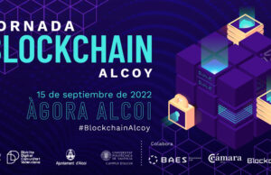 Cartell promocional de la 1a Jornada Blockchain Alcoi.