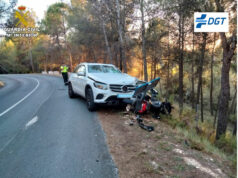 Imatge dels vehicles minuts després de l'accident.