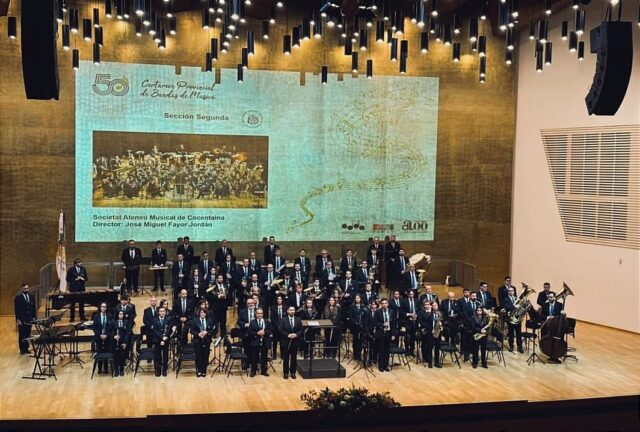 L'Ateneu Musical de Cocentaina en l'escenari principal de l'ADDA al Certamen Provincial de Bandes