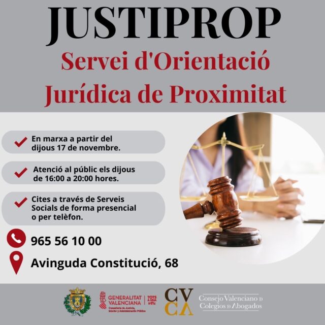 Cartell promocional de la campanya Justiprop en Castalla.