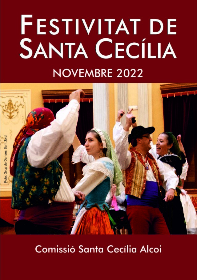 Cartell promocional de la festivitat de Santa Cecilia.