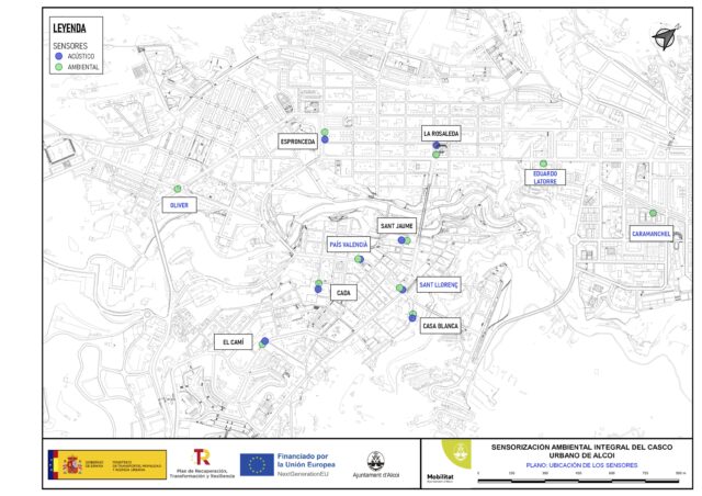 Mapa amb l'ubicació dels nous sensors.