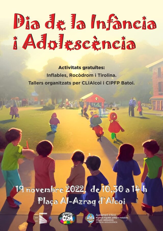 Cartell promocional del Dia de la Infància d'Alcoi.