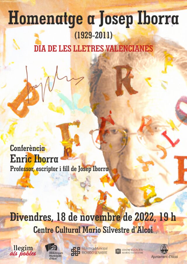 Cartell promocional Dia de les Lletres d'Alcoi.