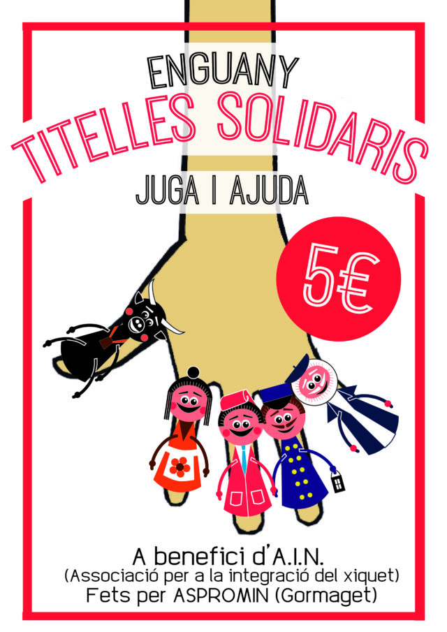 Cartell promocional de la campanya solidaria de titelles de Tirisiti.