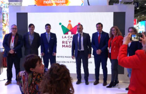 Imatge de la presentació del projecte de la "casa de los Reyes Magos" d'Ibi a FITUR 2023