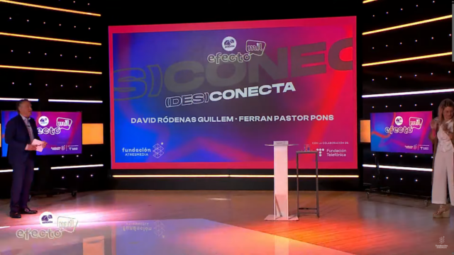 Pantalla del plató on es van entregar els guardons