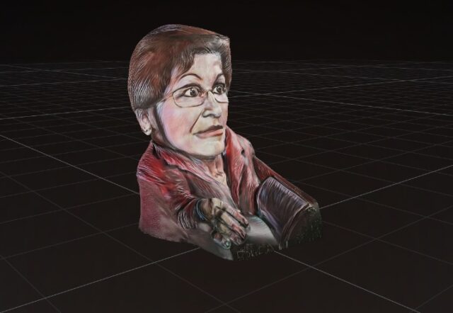 Modelat en 3D d'un dels murals literaris de Muro