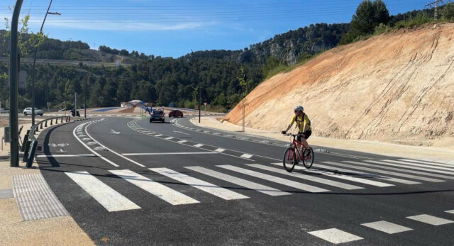 Estat dels treballs a l'accés sud d'Alcoi, just sobre el Molinar