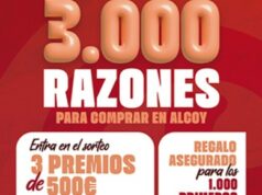 Premis i regals directes dins la campanya de foment del comerç ‘3.000 raons per a comprar a Alcoi’ de la Cambra de Comerç