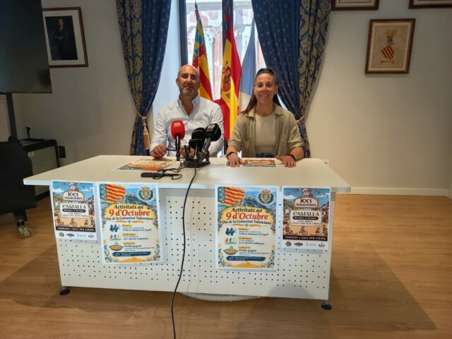 El Alcalde i la Regidora de Joventut presenten la programació del 9 d'Octubre a Castalla