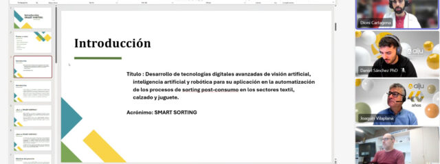 Responsables del Consorci Terra i AIJU es reuneixen telemàticament per a posar en marxa el projecte 'Smart Sorting'